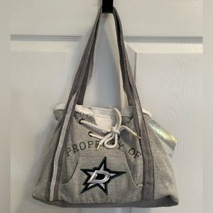 NWT!! NHL Dallas Stars Hockey Purse / Handbag / STARS / Sweatshirt Marerial